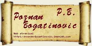 Poznan Bogatinović vizit kartica